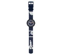 Montre enfant - FLIK FLAK - Space Quest - Boîtier 34 75 mm - Lunette tournante - Détails phosphorescents