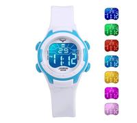 Montre Enfant Garcon Fille Marque Sport etanche numerique LED bracelet blanc