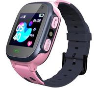 Montre Enfant Intelligent USB Écran Tactile HD Watch Fonction d'Appel SOS Calculatrice Lampe de Poche Idée Cadeau Anniversaire- Rose