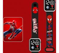 Montre enfant Marvel Spider-Man, bracelet sport pour garçon, montre numérique pour enfants avec écran couleur, horloge LED pour garçons, cadran couleur, envoyé de manière aléatoire. Les montres LED pe