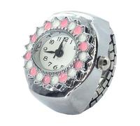 Montre Enfant Montre à Bague précise, Bijoux, Horloge en Cristal, for Anniversaire, Noël, Saint-Valentin, Amis, Famille, Cadeau Digitale(Roze)