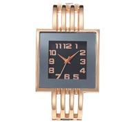 montre enfant Montre-bracelet analogique à quartz for femme, bracelet manchette de luxe, cadran rectangulaire creux, un excellent cadeau for votre petite amie ou votre femme digitale(Rose gold black)