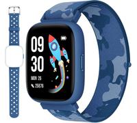 Montre Enfant Non Connectée Ou Connectée Librement, 1,8"" Smartwatch Podomètre, Cardiofrequencemètre, Ip68 Étanche, Moniteur De Sommeil, Jeux De Puzzle Pour Garçons Filles 5-16, 2 Sangles[Z249]