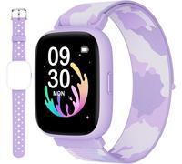 Montre Enfant Non Connectée Ou Connectée Librement, 1,8"" Smartwatch Podomètre, Cardiofrequencemètre, Ip68 Étanche, Moniteur De Sommeil, Jeux De Puzzle Pour Filles Ados 5-16, 2 Sangles[Z248]