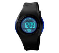 Montre Enfant Numerique Garcon Marque Digital Chronomètre Sport Imperméable Bracelet Affichage Lumineux Filles Noir Bleu