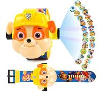 Montre Enfant Pat Patrouille,Montre Projecteur, Digitale au Poignet avec 24 Projections,Projection Jouets pour Enfant-Jaune Marron
