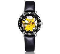 Montre Enfant - Pokémon - Pikachu - Cuir Noir - Analogique - 3 ATM