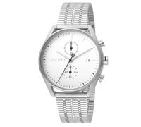 Montre esprit pour homme bracelet acier argenté ronde avec date ES1G098M0055