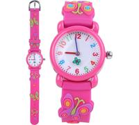Montre étanche de dessin animé pour enfants Doux modèle exquis enfants poignet rose poison rouge