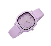 Montre étanche pour femme - Bracelet en silicone - Horloge décontractée | Montre tendance de couleur unie pour anniversaire, examens, trajet, mère, petite amie, adolescente, violet, Refer to