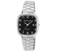 Montre - EXCELLANC - Excellanc SL28 - Boîtier rectangulaire argent - Cadran noir - Bracelet métal 20 mm