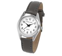 Montre - EXCELLANC - Femme Gris - Boîtier rond argenté - Bracelet simili cuir 14 mm - Verre minéral