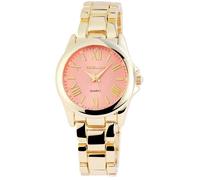 Montre - EXCELLANC - Ligne signature - Doré - Cadran rose 30 mm - Bracelet métal maillons