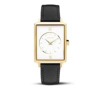 Montre femme - AMALYS - Noémie - Cuir noir - Acier doré - Quartz japonais