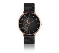 Montre femme Amelia Parker Fossil Black Mesh - rose gold - 38 mm