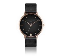 Montre femme Amelia Parker Midnight Moon Black Mesh Doré 38 mm