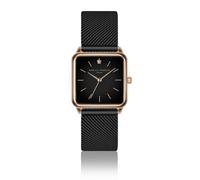Montre femme Amelia Parker Night Plaza Black Mesh Doré 28 mm