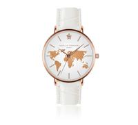 Montre femme Amelia Parker Vacation White Croco Doré 38 mm