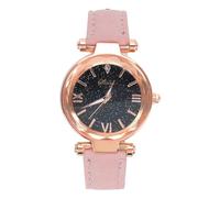 Montre Femme Analogique à Quartz Avec Bracelet En Cuir Cadran Ciel étoilé Cristal Luxe Mode Entreprise Élégant 2025