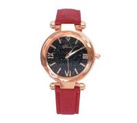 Montre Femme Analogique à Quartz Avec Bracelet En Cuir Cadran Ciel étoilé Cristal Luxe Mode Entreprise Élégant 2025