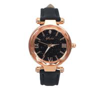 Montre Femme Analogique à Quartz Avec Bracelet En Cuir Cadran Ciel étoilé Cristal Luxe Mode Entreprise Élégant 2025