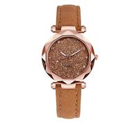 Montre Femme Analogique Quartz Avec Bracelet En Cuir Cadran Ciel éToilé Cristal Luxe Mode Entreprise ÉLéGant 2025