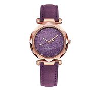 Montre Femme Analogique Quartz Avec Bracelet En Cuir Cadran Ciel éToilé Cristal Luxe Mode Entreprise ÉLéGant 2025