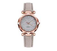 Montre Femme Analogique Quartz Avec Bracelet En Cuir Cadran Ciel éToilé Cristal Luxe Mode Entreprise ÉLéGant 2025