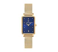 Montre Femme Ariane Cadran Bleu Bracelet Acier milanais Doré