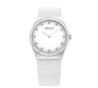 Montre Femme - Bering - 32230-684 - Céramique - Cuir Blanc - Étanchéité 5 Atm