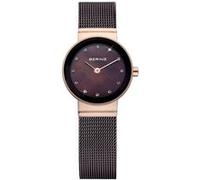 Montre Pour Femme Cadran Rond Bracelet Acier Couleur Prune Bering