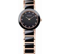 BERING Femmes Analogique Quartz Ceramic Collection Montre avec Bracelet en Acier Inoxydable/Céramique & Verre Saphir