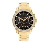 Tommy Hilfiger Montre Analogique Multifunction à Quartz pour Femme avec Bracelet en Acier Inoxydable de Couleur Dorée - 1782676