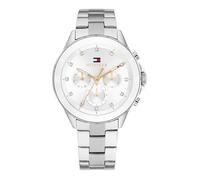 Tommy Hilfiger Montre Analogique Multifunction à Quartz pour Femme avec Bracelets en Acier Inoxydable, White