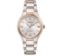 Bulova Sutton 98L313 Montre Automatique pour Femme en Or Rose et Argent avec Bracelet en Acier Inoxydable Étanchéité 3 Bar Diamètre du boîtier 34 mm