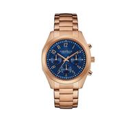 Montre Femme CARAVELLE NEW YORK Melissa 44L199 - Quartz Chronographe - Cadran Bleu - Bracelet Or Rose Doré 796