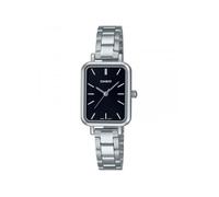 Montre Femme - Casio - Classique - Cadran Noir - Bracelet Acier Inoxydable - Étanche 3 Atm