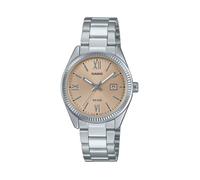 Montre Femme - Casio - Classique - Fond Beige - Étanche 50m - Mouvement Quartz