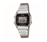Casio Montre LA-680WEA-1EF Vintage numérique Acier inoxydable 29 mm Femme Argenté