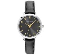 Montre Femme CHOUQUETTE Cadran Gris Bracelet Cuir Noir