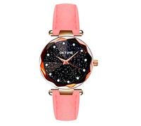 Montre Femme Creative Étudiant Ceinture Montre Femme Quartz Mode Montre Bracelet avec Deuxième Main, rose, taille unique