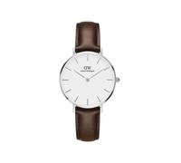 Montre Femme Daniel Wellington Petite Modèle Bristol Marron - DW00100183 32mm Blanc