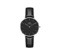 Montre Femme Daniel Wellington Petite READING - Ø32 Argentée - DW00100179 32mm Noir