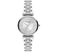 Montre femme Emporio Armani AR11445 Gianni T-Bar Analogique - Acier inoxydable, cadran argenté, fermeture papillon