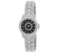 Montre femme - Excellanc - Boîtier 29 mm - Cadran noir - Bracelet métal argenté