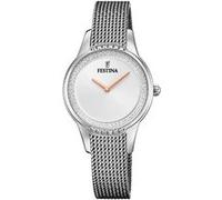 Festina Montre Femme Analogique Acier Inoxydable 316L Argenté - Quartz - Verre minéral Haute résistance - Étanche 5 ATM F20494/1 - Mademoiselle