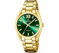 Montre Femme - Festina - F20640-9 - Acier Doré - Cadran Vert - Étanchéité 5 ATM