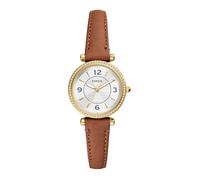 Montre Femme FOSSIL CARLIE en Cuir LiteHide™ Marron Etanche - 245135