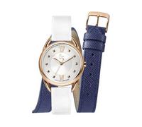 Montre Femme GC en Cuir Blanc Etanche