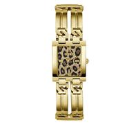 Guess Montre MOD ID Femme – Acier inoxydable doré, Cadran imprimé animal, Quartz
